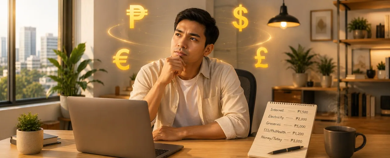 Baguhang Pinoy freelancer na nag-iisip kung magkano ang i-charge — freelance rates guide para sa beginners Philippines