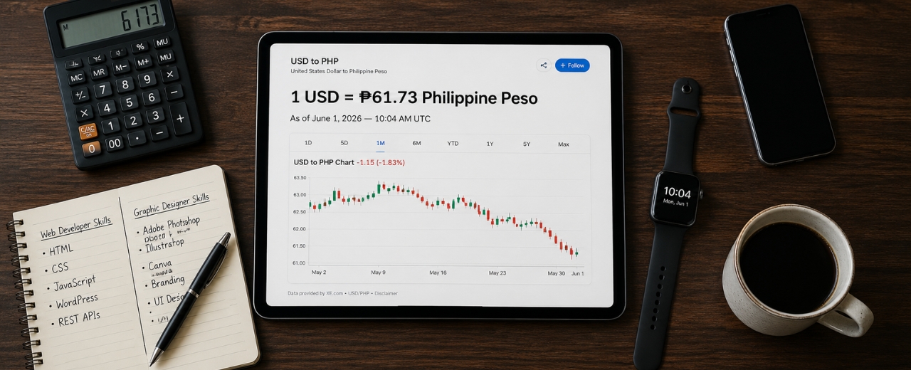 Freelance rate calculator Philippines — magkano ang dapat i-charge ng Pinoy freelancer sa PHP at USD