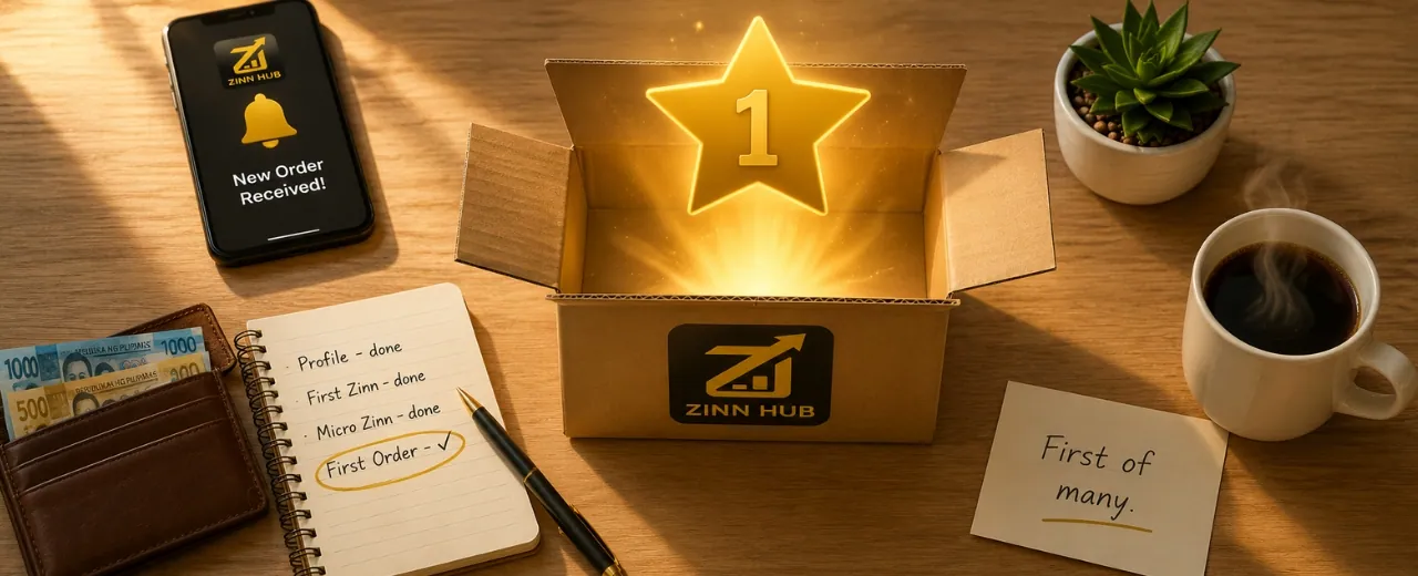 Filipino freelancer getting first order on Zinn Hub — beginner guide Philippines 2026