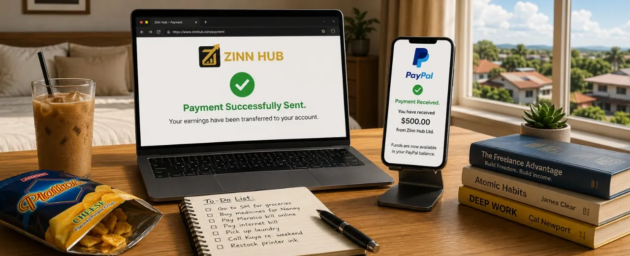 Filipino Zinner setting up payment method on Zinn Hub dashboard — complete payment process guide Philippines 2026