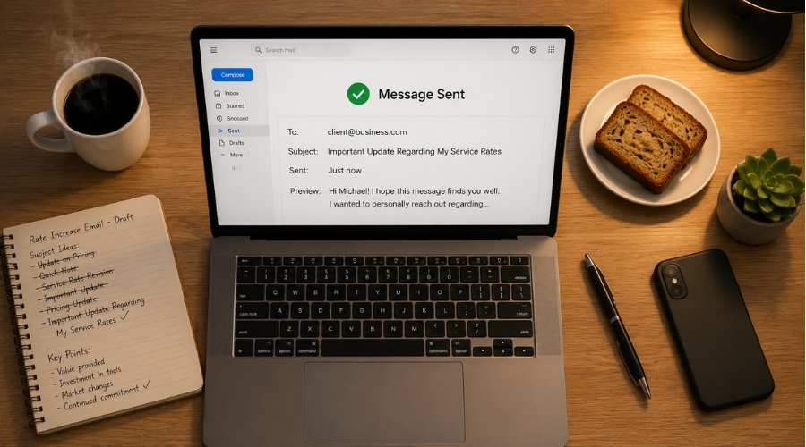 Filipino freelancer writing rate increase email to client practical guide on raising rates Philippines 2026