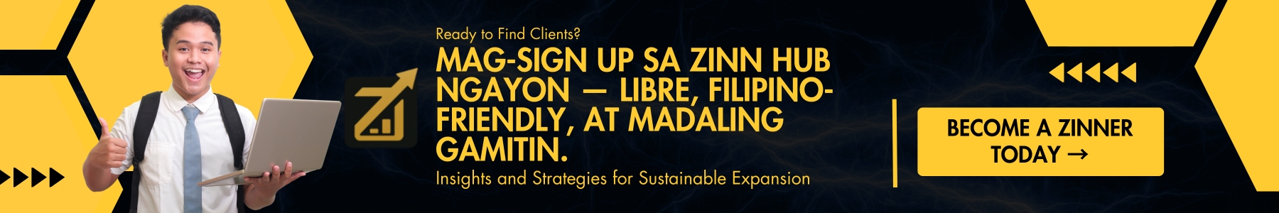 Mag-sign up sa Zinn Hub ngayon - libre Filipino-friendly at madaling gamitin - become a Zinner today
